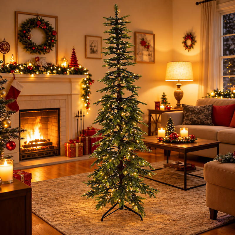 Norway Spruce Artificial Christmas Tree with Slim Branches