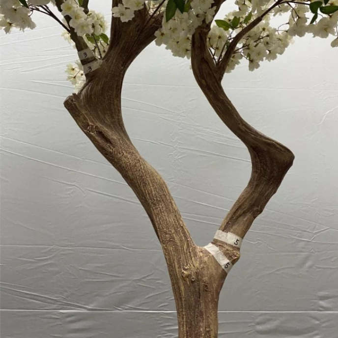 Artificial White Cherry Blossom Bonsai Tree Elegant Outdoor Use
