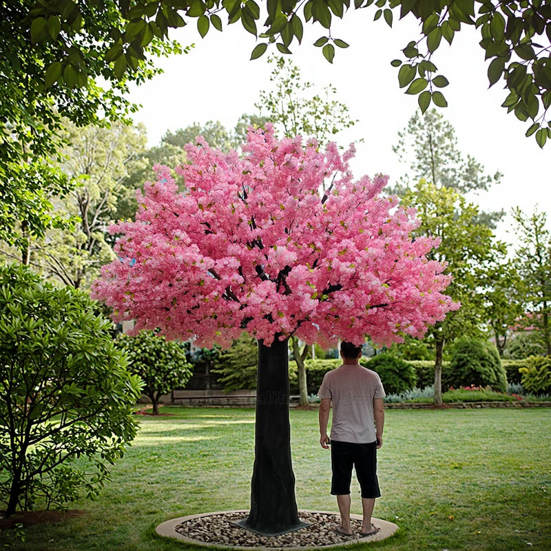 Artificial Sakura Cherry Blossom Tree Lifelike Pink Blooms Indoor Outdoor