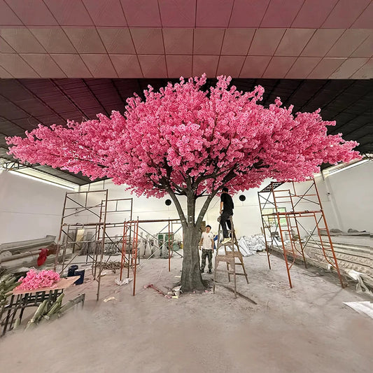 Artificial Cherry Blossom Tree 10ft Vibrant Pink Indoor Use