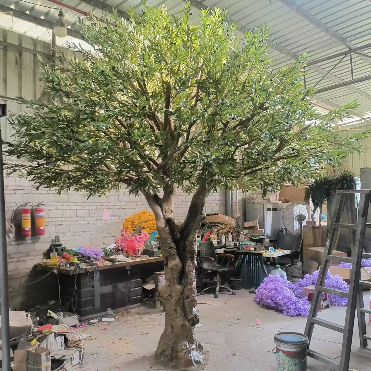 Künstlicher Olivenbaum 3,5 m für Innen- und Außenbereich – Faux Natural