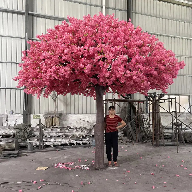 cherry blossom plant indoor Artificial Cherry Blossom Tree 12ft UV Resistant Indoor Decor