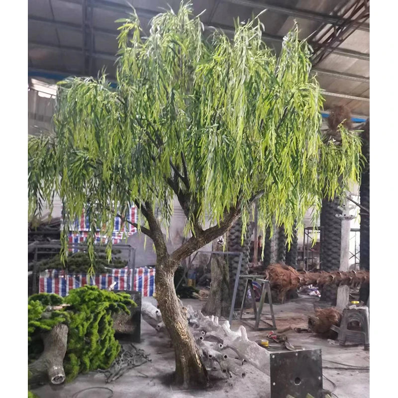 Artificial Weeping Willow Tree 10 FT Indoor Use – Faux Natural: Best  Realistic Artificial Trees for Commercial Indoor Outdoor Use