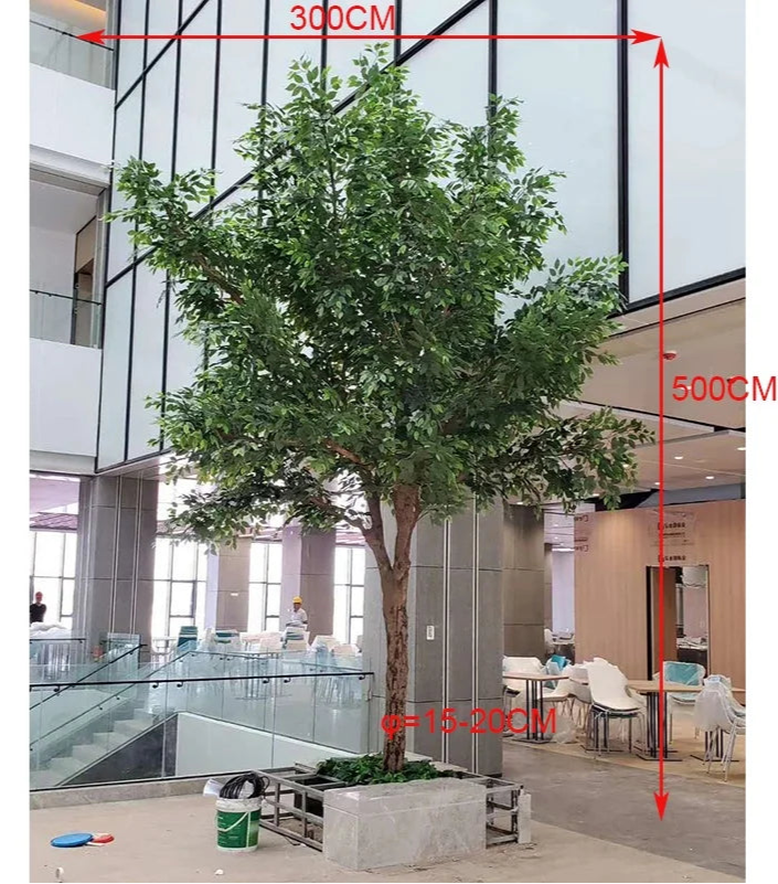 Artificial Banyan Tree 5 M Natural Wood Trunk Indoor Use