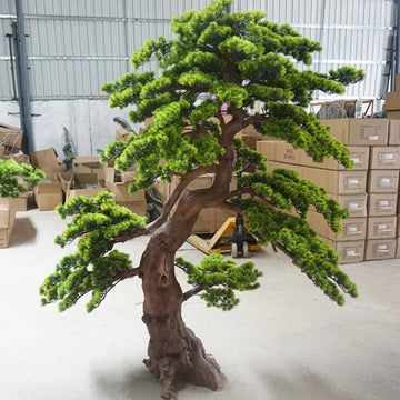 Artificial Cedar Pine Tree 2m Natural Wood Trunk Indoor Outdoor