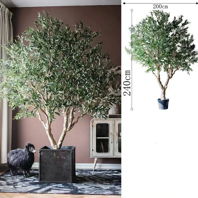 Artificial Olive Tree 7.8 FT Y-Shaped Indoor Use