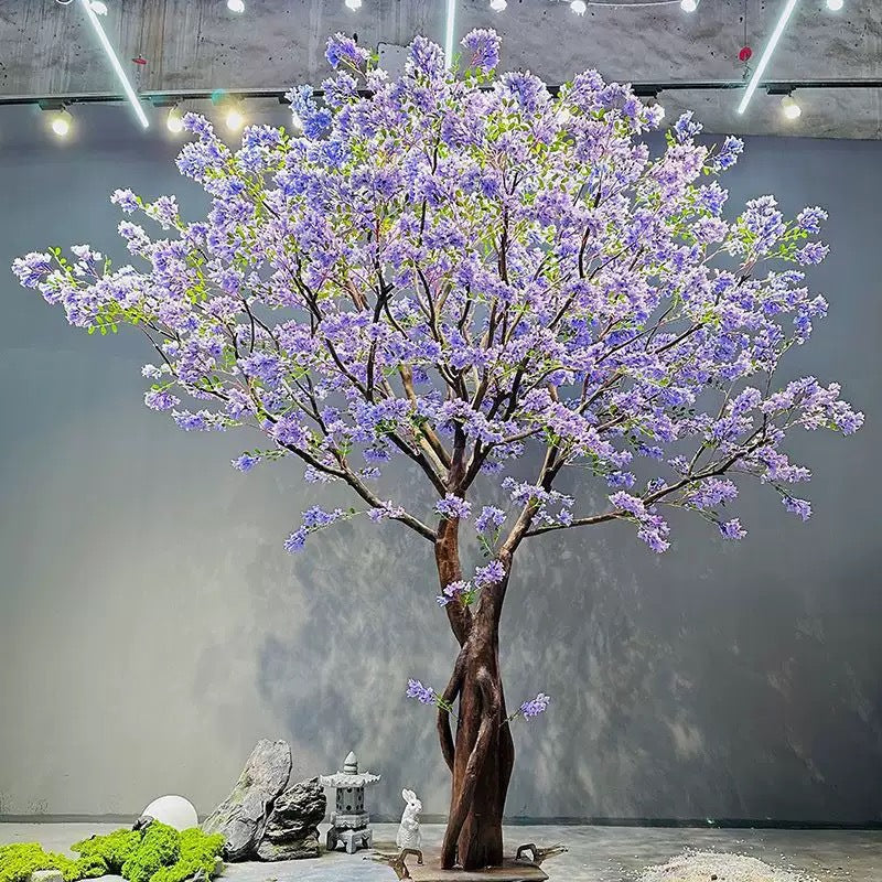 Artificial Crabapple Blossom Tree for Indoor Landscape Displays