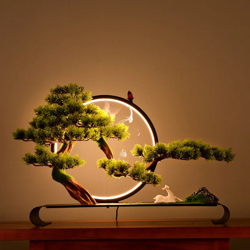 Artificial Bonsai Tree Cliff Welcome Decoration 1.7ft