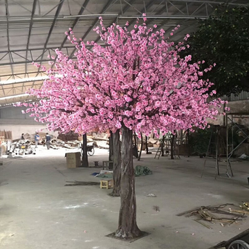 Artificial Peach Blossom Tree 3m Natural Wood Trunk Wedding Decor