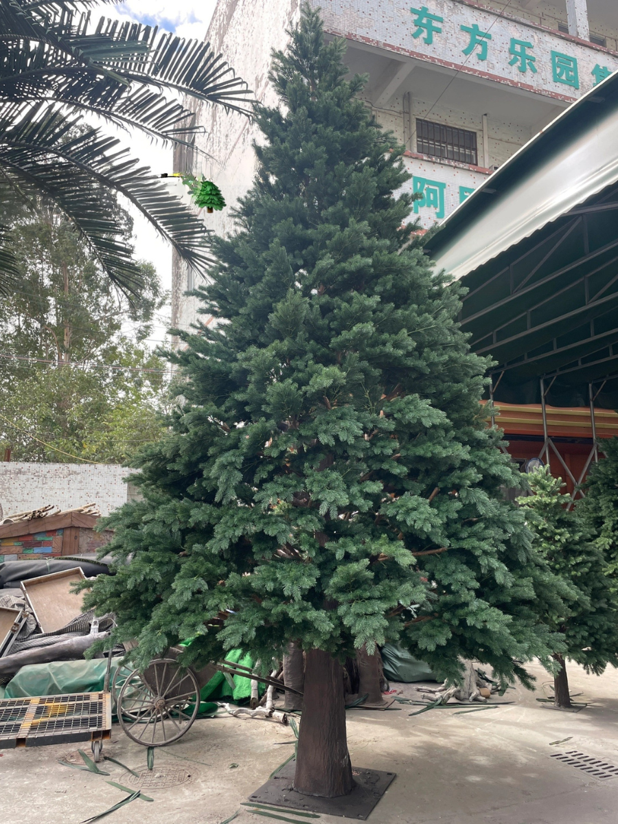 Künstlicher Weihnachtsbaum, 6 m, realistische Holzäste, Outdoor-Deko – Faux Natural