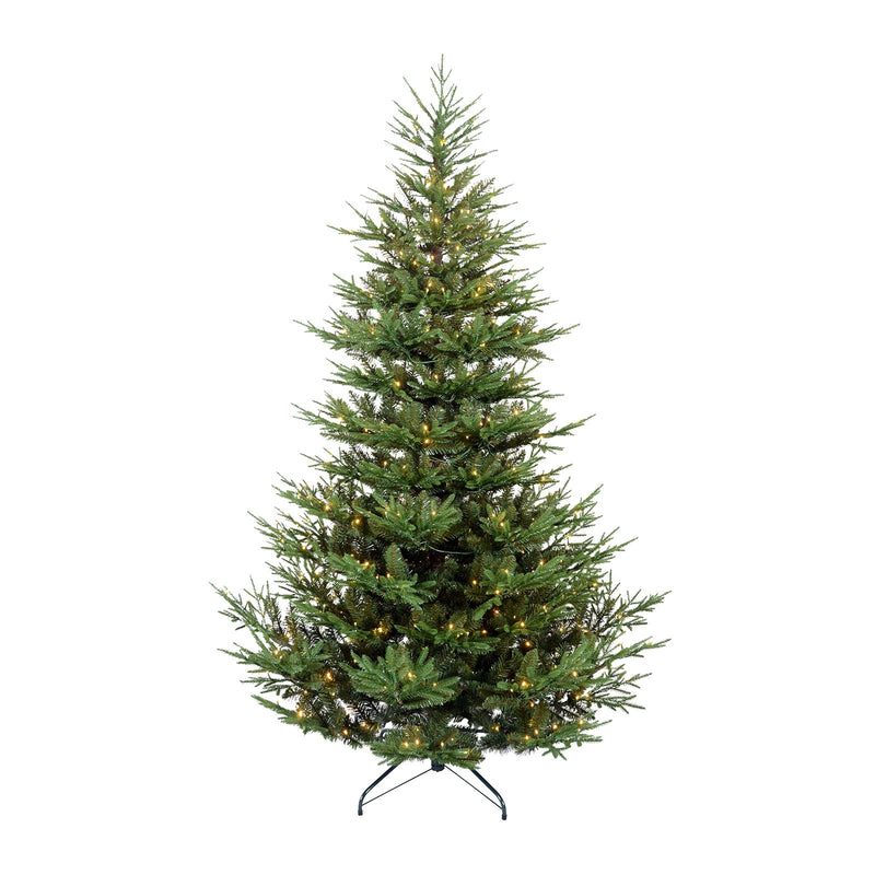 Noble Fir Artificial Christmas Tree with Layered Lifelike Branches