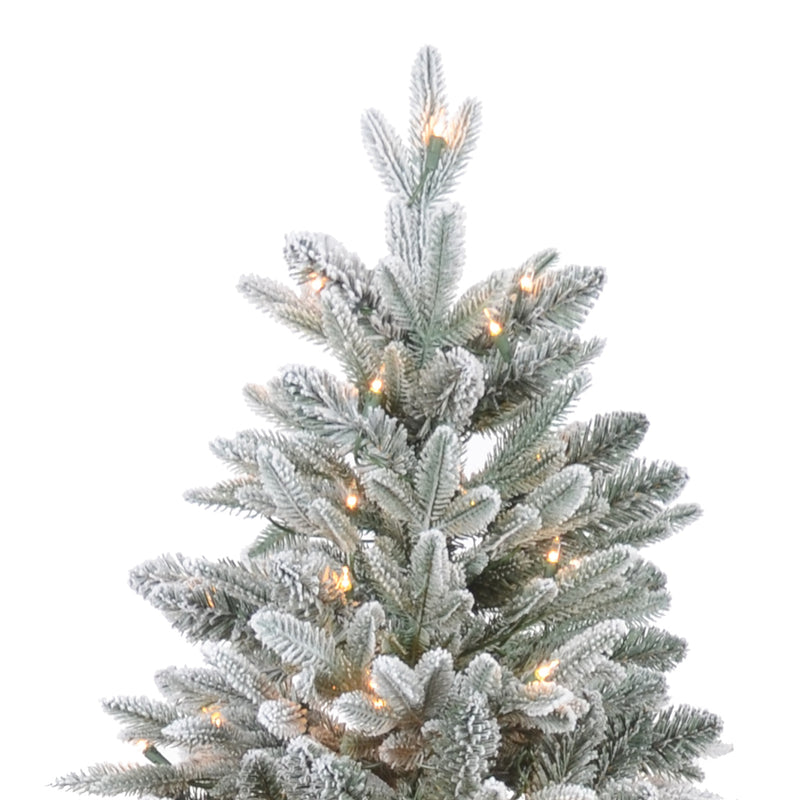 Spruce Lighted Artificial Prelit LED Xmas Tree Snow Flocked