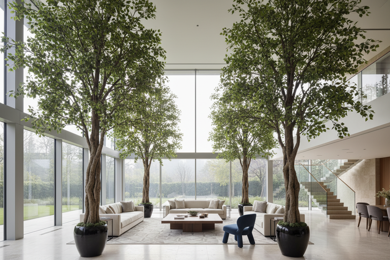 Artificial Trees For Double-height Ceilings