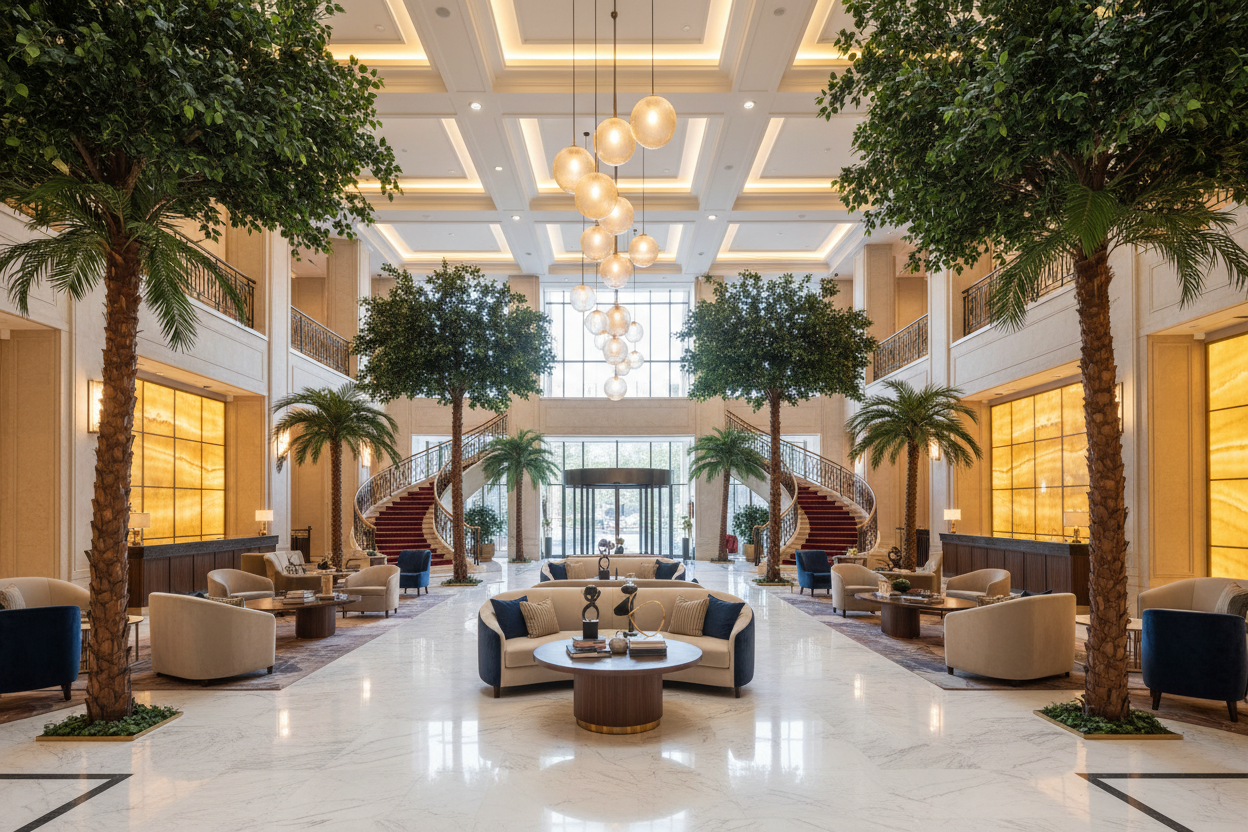 Artificial Trees For Hotel Lobbies