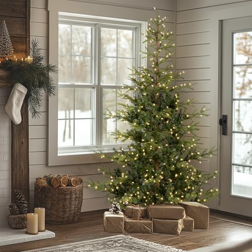 Norway Spruce Artificial Christmas Tree with Natural Green Branches