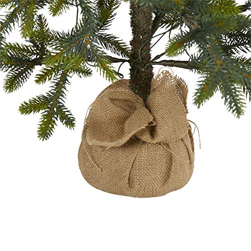 Fraser Fir Sparse Pre-Lit Artificial Christmas Tree with Burlap Base