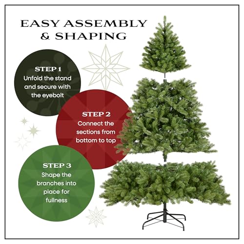 Norway Spruce Artificial Christmas Tree with Natural Green Branches