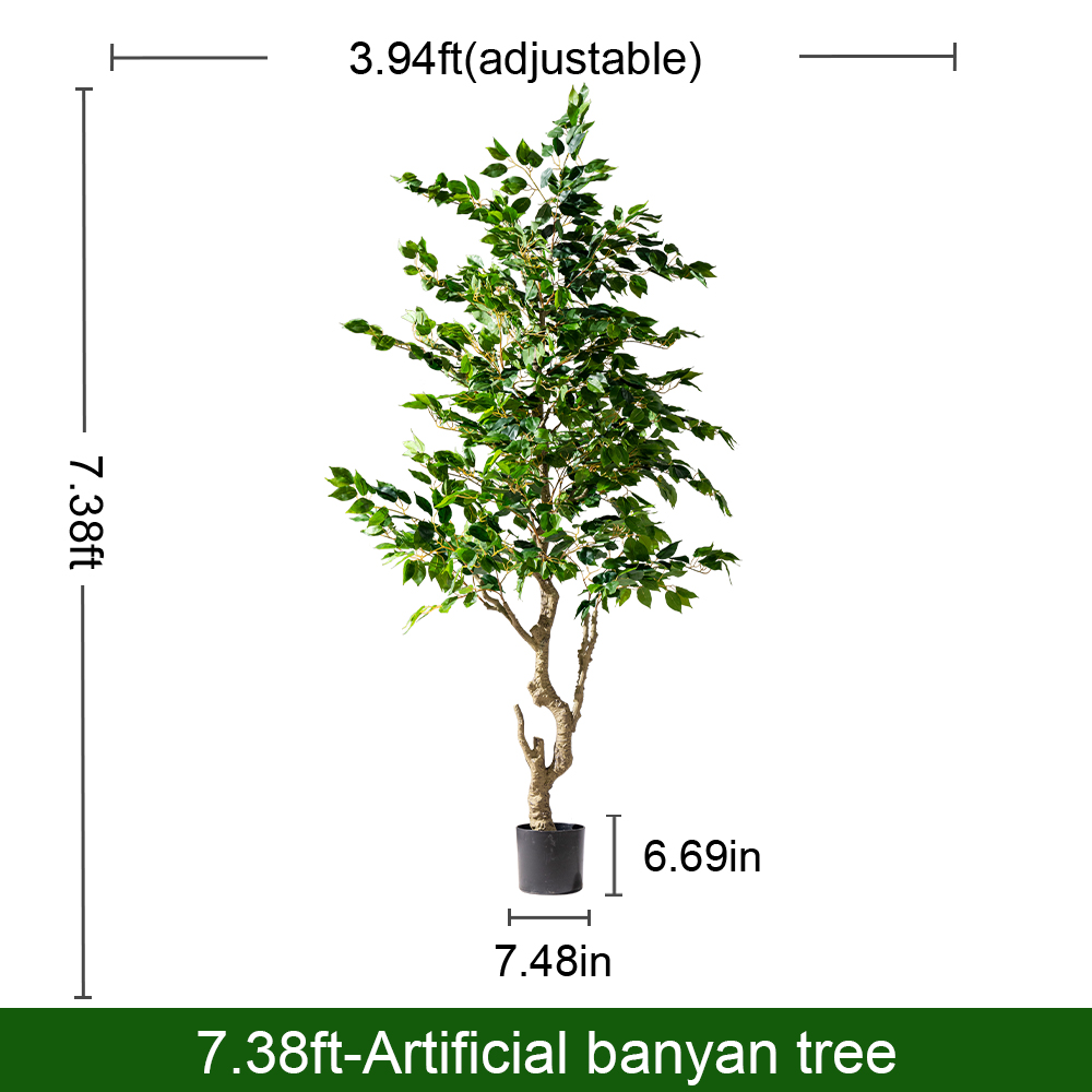 Artificial Banyan Tree 6ft Lifelike Indoor Outdoor Centerpiece