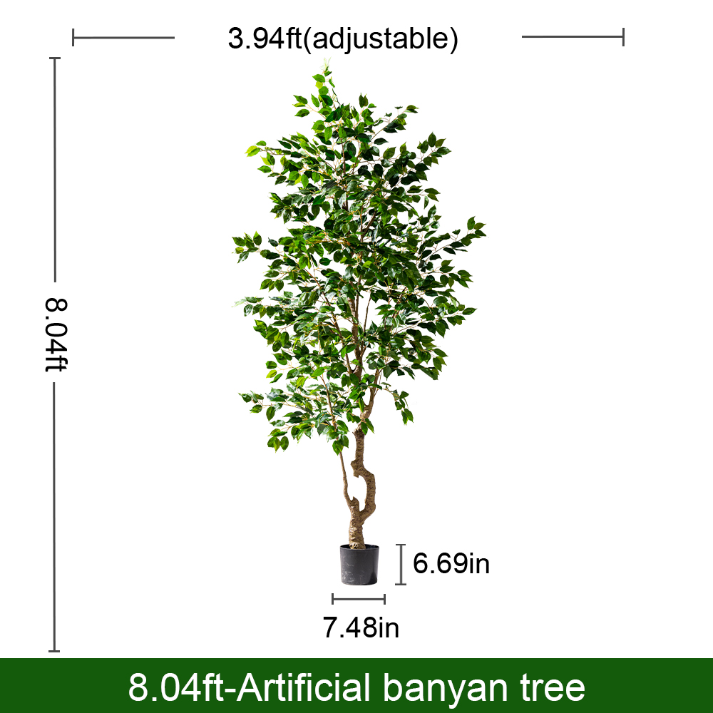 Artificial Banyan Tree 6ft Lifelike Indoor Outdoor Centerpiece