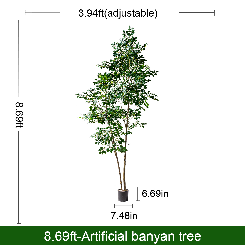 Artificial Banyan Tree 6ft Lifelike Indoor Outdoor Centerpiece