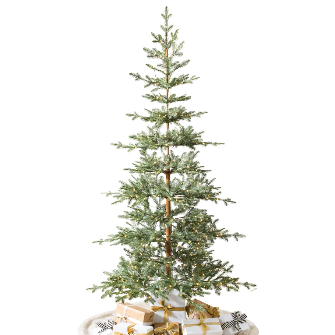 Balsam Fir Sparse Pre-Lit Artificial Christmas Tree with Warm White Lights