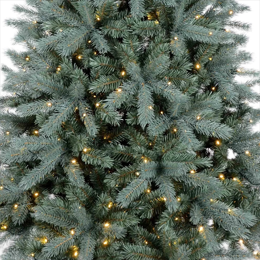 9ft Blue Spruce Pre-Lit Artificial Christmas Tree with Hinged Design