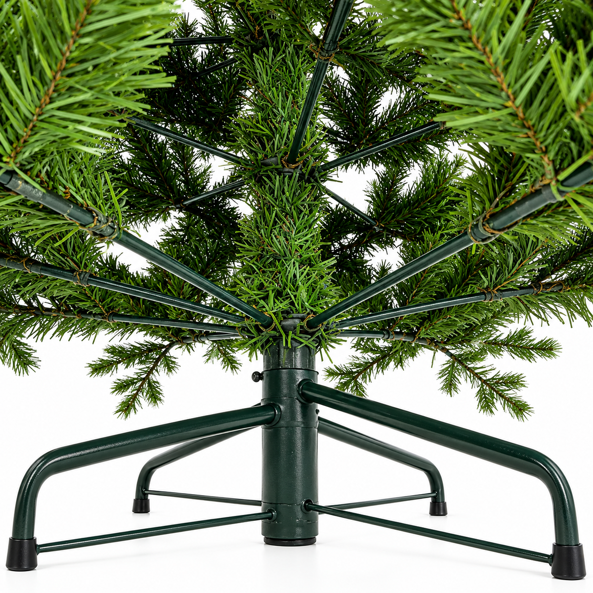 Full PE Artificial Christmas Tree with Realistic Green Pine Branches