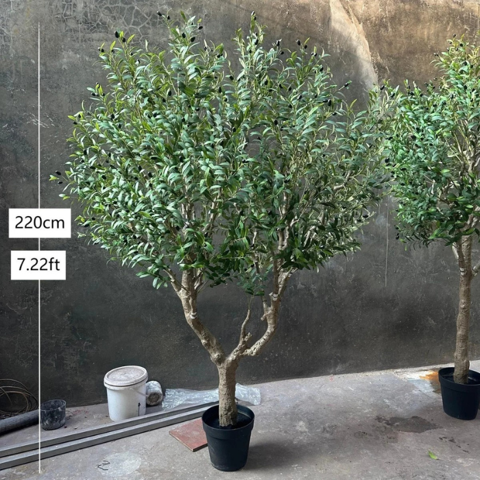Artificial Olive Tree Realistic Trunk Hotel Lobby Display