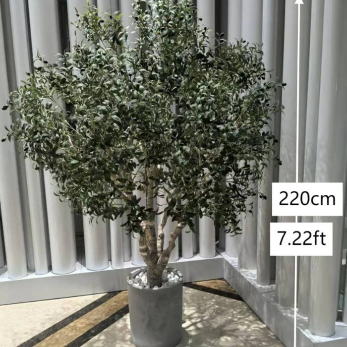 Artificial Olive Tree Realistic Trunk Hotel Lobby Display