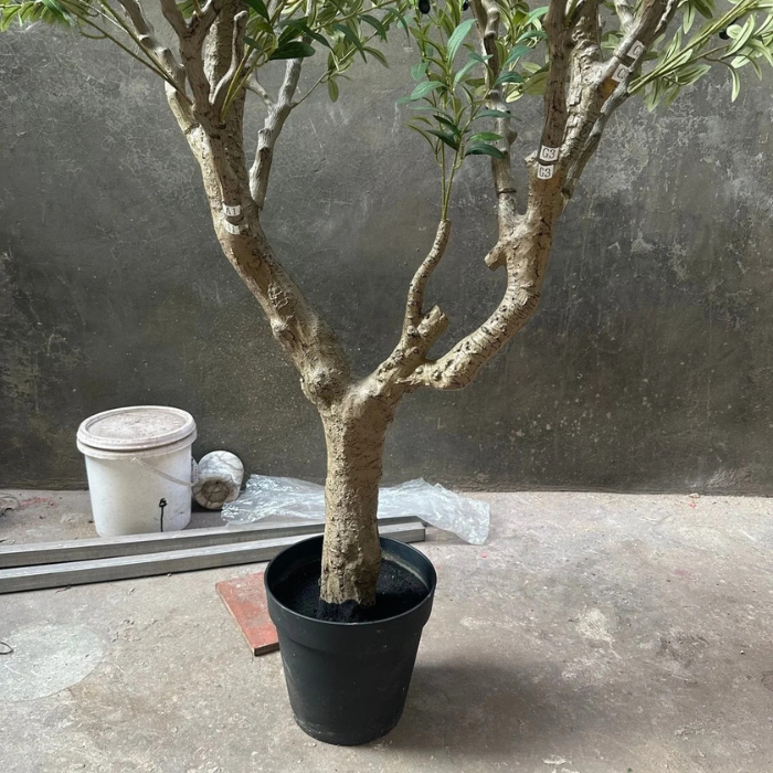 Artificial Olive Tree Realistic Trunk Hotel Lobby Display