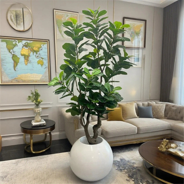 Artificial Fiddle Leaf Fig Realistic Trunk Indoor Display