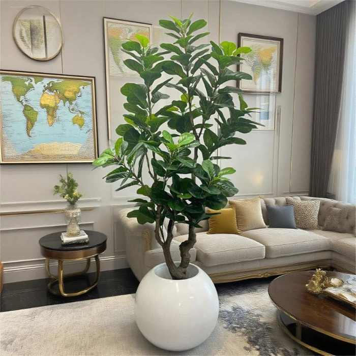 Artificial Fiddle Leaf Fig Realistic Trunk Indoor Display