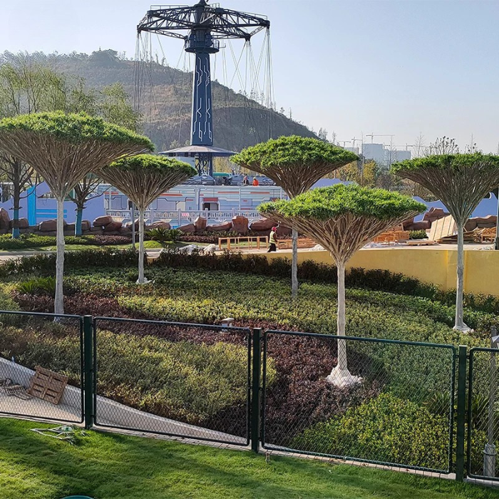 Artificial Dracaena Fragrans Tree Fiberglass Trunk Outdoor Ready