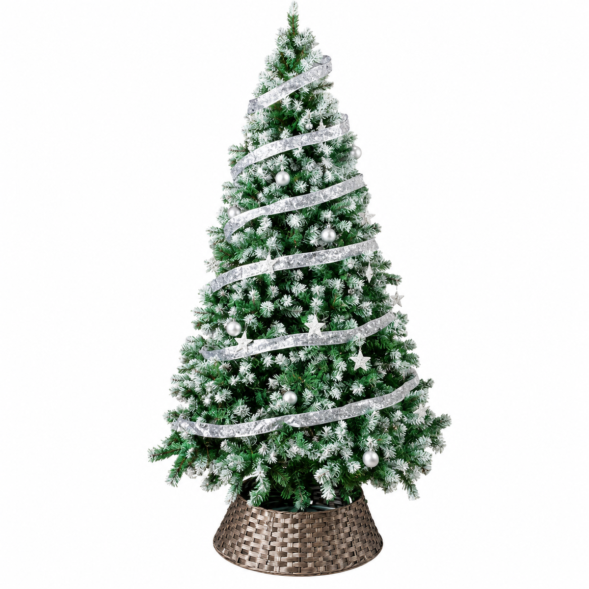 Prelit Artificial Snow Tipped Christmas Tree With Remote