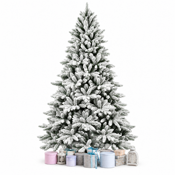 PVC Artificial Christmas Tree White Cedar with Thickened Flocking