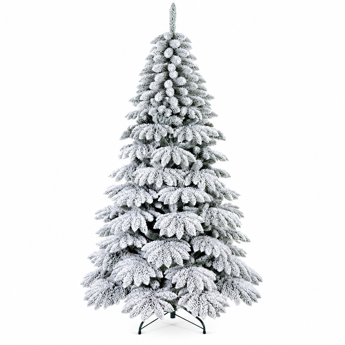 Flocked Christmas Tree California Pine White for Commercial Displays