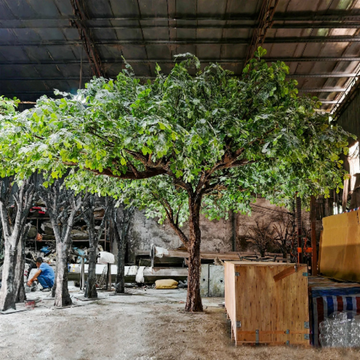 Artificial Oak Tree With Snowflake Leaves 20 FT