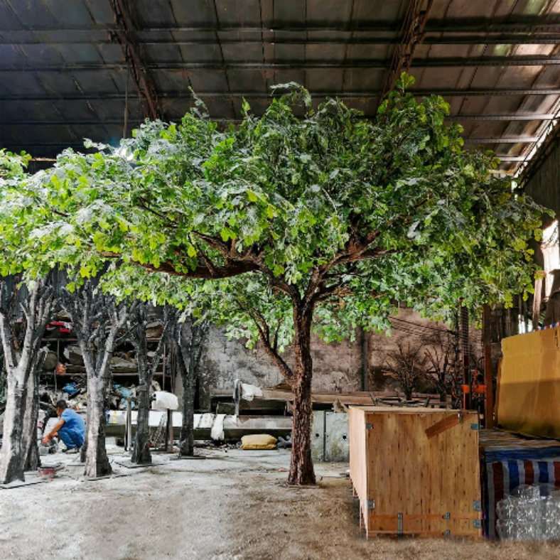 Artificial Oak Tree With Snowflake Leaves 20 FT