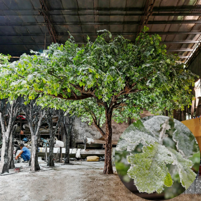 Artificial Oak Tree With Snowflake Leaves 20 FT