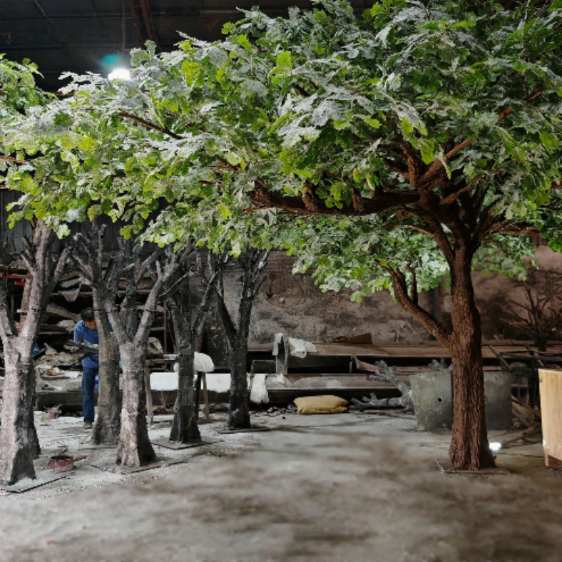 Artificial Oak Tree With Snowflake Leaves 20 FT