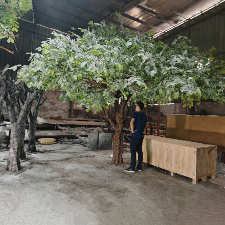 Artificial Oak Tree With Snowflake Leaves 20 FT