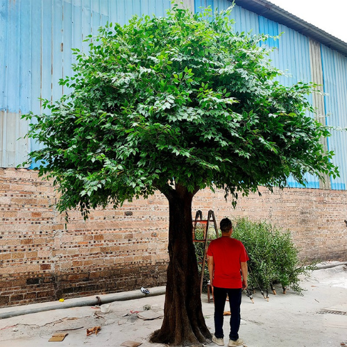 Artificial Ficus Tree with Fiberglass Trunk for Decoration
