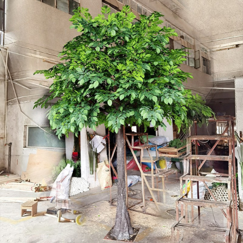 Artificial Ficus Tree with Fiberglass Trunk for Decoration