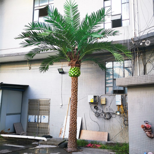 Large Artificial Palm Tree with Metal Trunk Outdoor