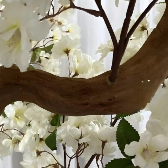 Artificial Cherry Blossom Tree Pink White Blooms Indoor Outdoor Decoration