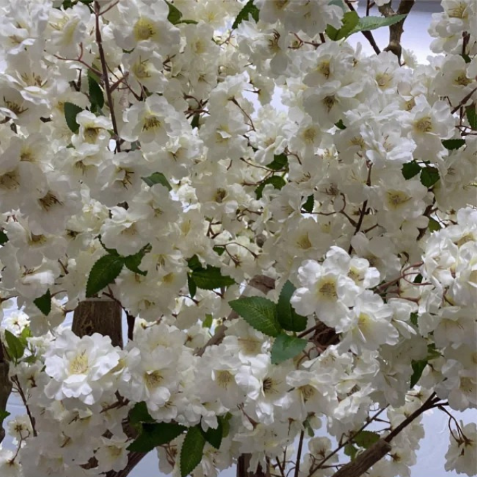 Artificial White Cherry Blossom Bonsai Tree Elegant Outdoor Use