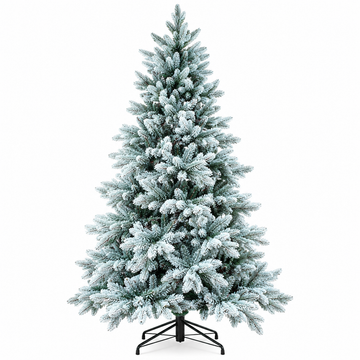 Prince Flock Artificial Christmas Tree with Heavy Snow Covered Green Branches