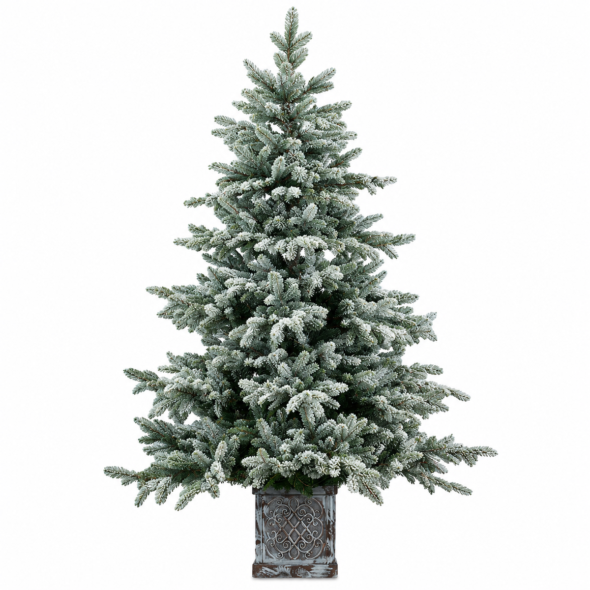 Duchess Flock Artificial Christmas Tree with Frosted Green Branches