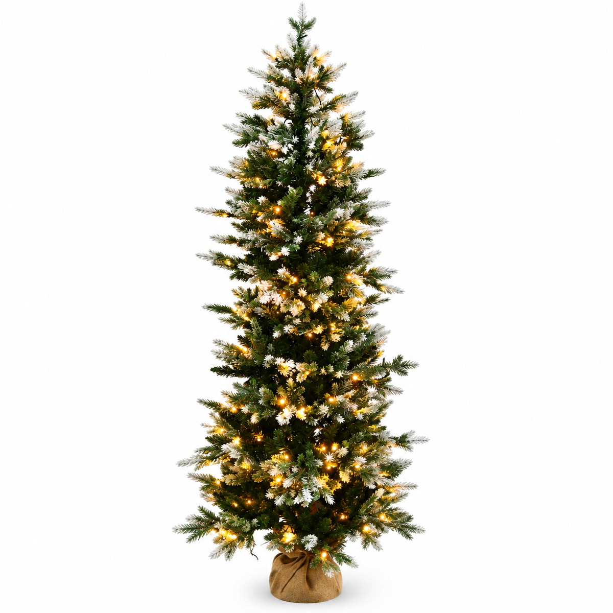 Norway Spruce Artificial Christmas Tree with Snow Flocked Branches