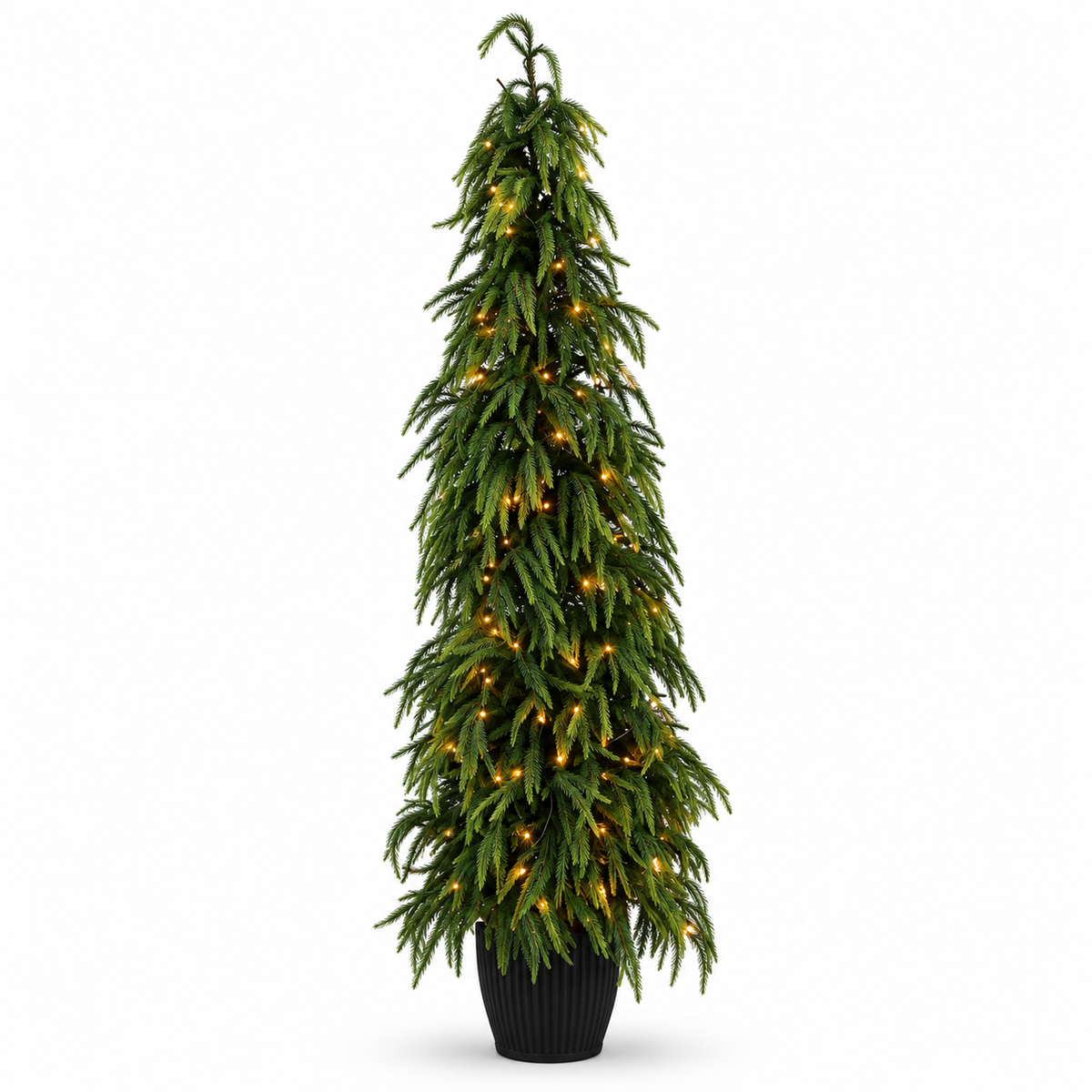 Norfolk Pine Artificial Christmas Tree with Warm White Lights